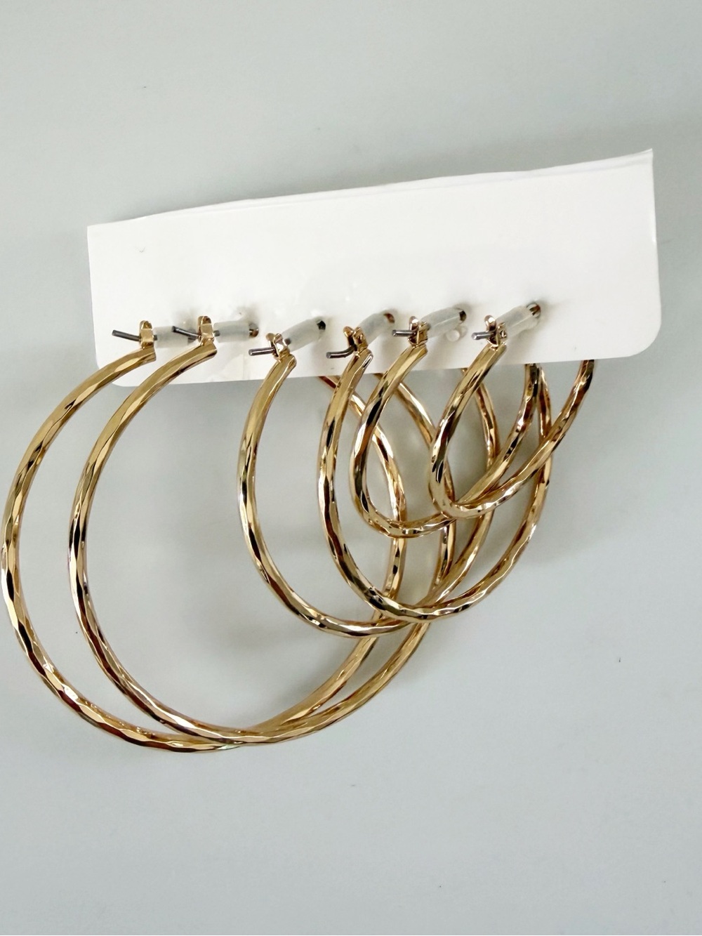 House Of Harlow 1960 Gold Tone Hoop Earrings Various Sizes New - Picture 4 of 6